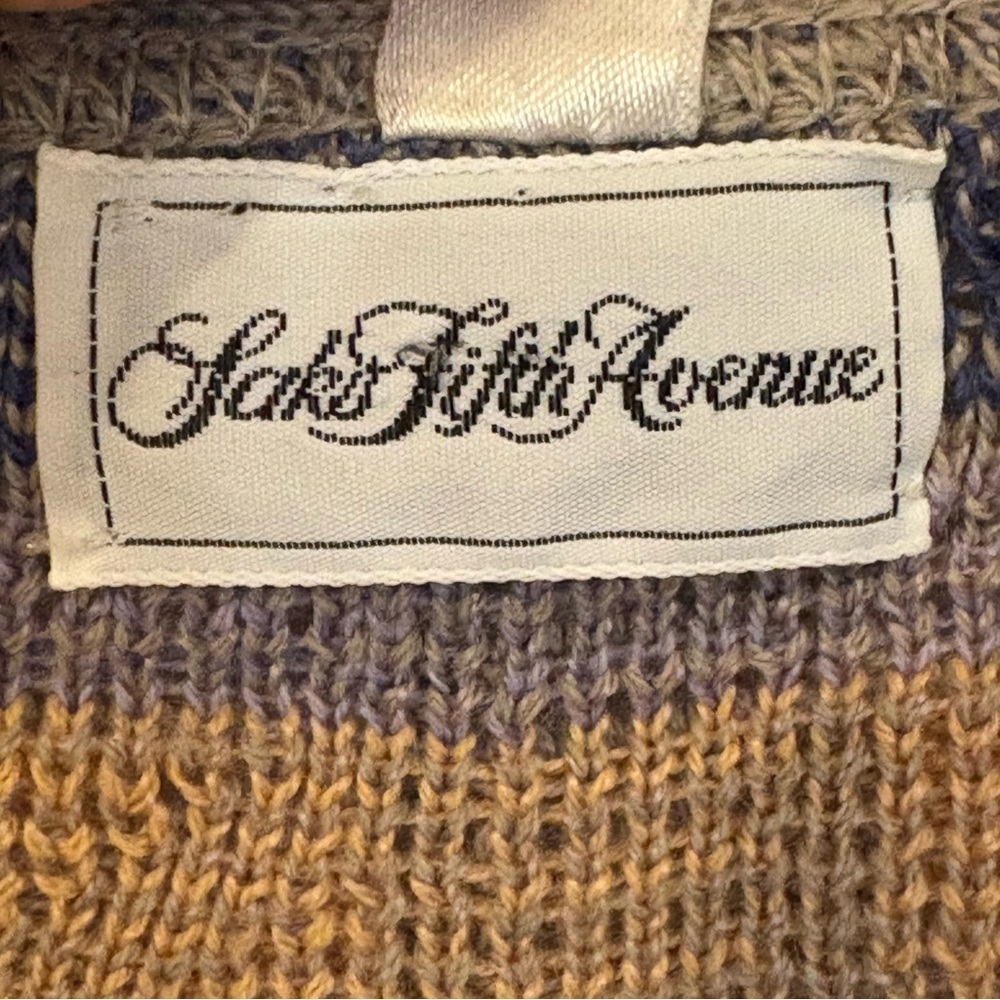 Vintage Saks Fifth Avenue Multicolor Patterned Cardigan Large - Picture 5 of 10